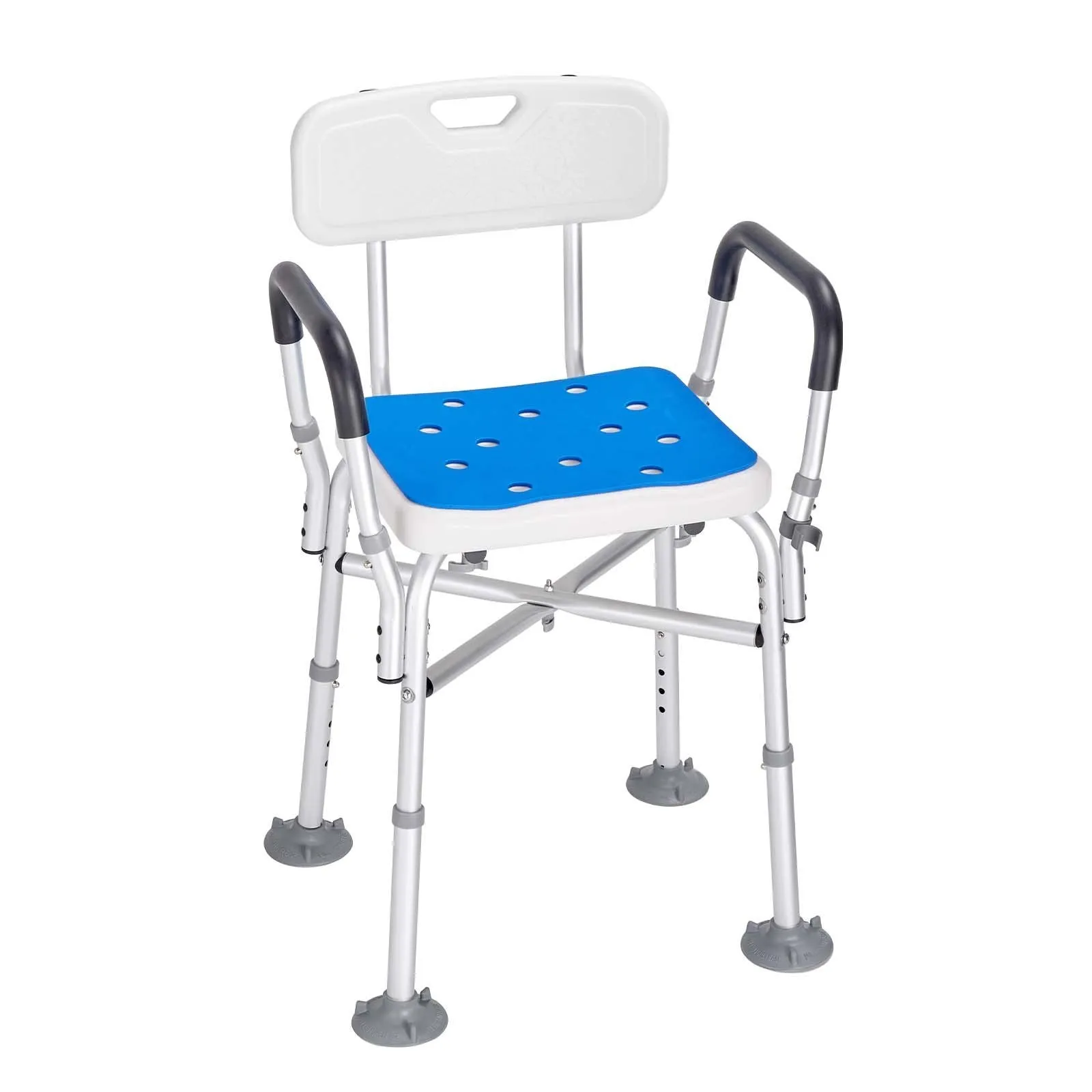 VEVOR Shower Chair Seat with Padded Arms and Back