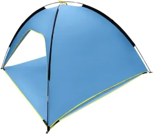 VICASKY 3-Sided Ventilated Quick Open Tent Big Instant Pop up Camping Tent Shade for Outdoor Rain Cover Blue