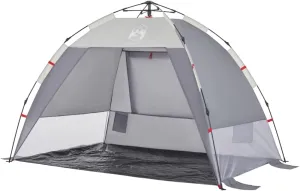 vidaXL Beach Tent 2-Person, Outdoor Shelter, Camping Tent for Garden Patio, Backpacking Tent, Beach Canopy, Gray Quick Release Waterproof