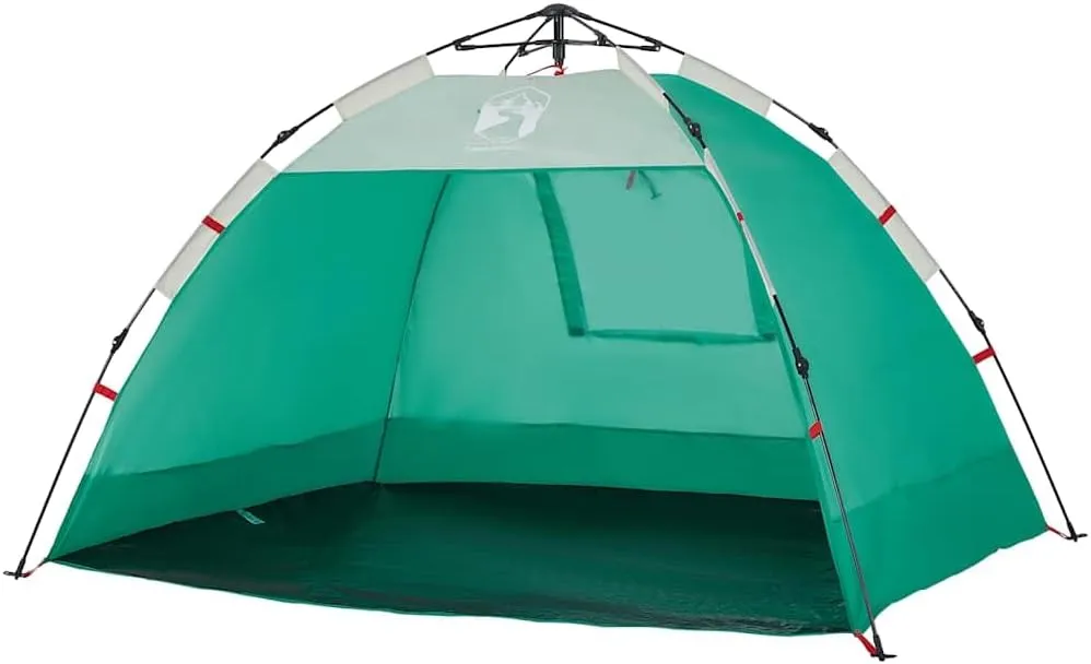 vidaXL Beach Tent 2-Person, Outdoor Shelter, Camping Tent for Garden Patio, Backpacking Tent, Beach Canopy, Sea Green Quick Release Waterproof