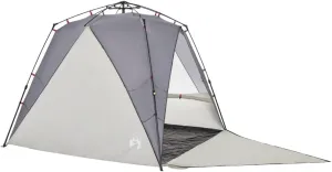 vidaXL Beach Tent 4-Person, Outdoor Shelter, Camping Tent for Garden Patio, Backpacking Tent, Beach Canopy, Gray Quick Release Waterproof