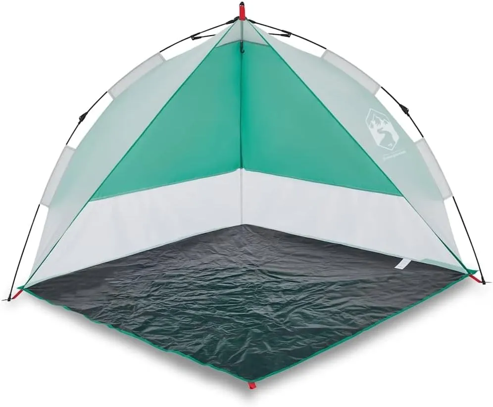 vidaXL Beach Tent, Outdoor Shelter, Foldable Camping Tent, Garden Shelter, Lightweight Tent, Beach Canopy, Sea Green Quick Release Waterproof