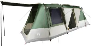 vidaXL Camping Tent Tunnel 4-Person Green Waterproof