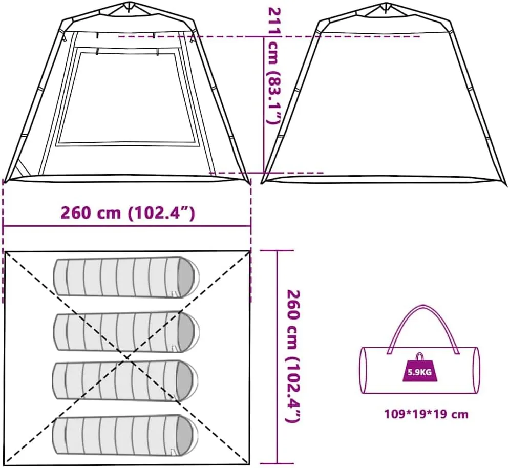 vidaXL Fishing Tent, Fishing Tents, Camping Tent