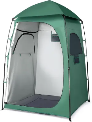 VINGLI 6.8FT Shower Tent, Large Instant Pop Up Shelter with Mesh Floor & Carrying Bag, Privacy Changing Room Tent for Toilet, Camping, Dressing, Lightweight & Sturdy, Easy Set Up