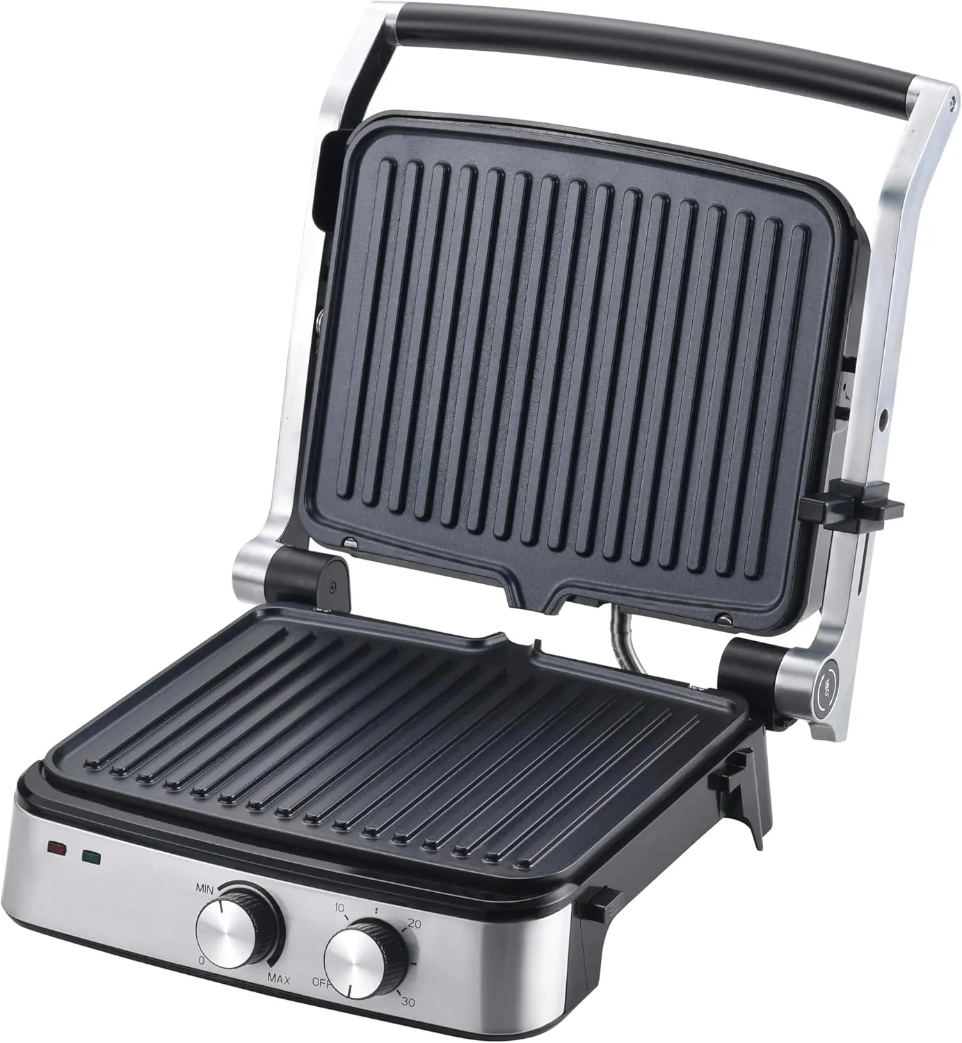 Vivicreate 5-in-1 Contact Grill Stainless Steel Panini Press Nonstick Electric Grill Adjustable Temperature Removable Plates Portable for Sandwiches Steak Chicken Breakfast eléctrica prensa de panini