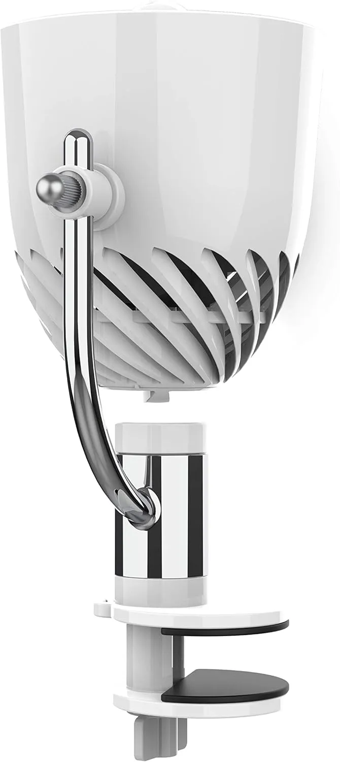 Vornado Pivot Clip Personal Air Circulator Fan with Multi-Surface Clip, Quiet Portable Fan for Office or Bedroom, 3 Speeds, Ice White