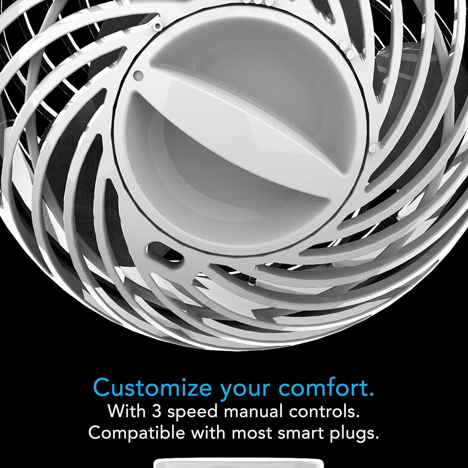 Vornado Pivot Clip Personal Air Circulator Fan with Multi-Surface Clip, Quiet Portable Fan for Office or Bedroom, 3 Speeds, Ice White