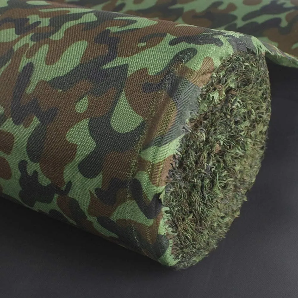 Waterproof Camouflage Canvas Fabric 600D Cordura Material 60" W×180" L PVC Backing Water-Resistant for Outdoor/Indoor Boat Cushion Bag Tent Awning 60" Wide - Camo-Forest