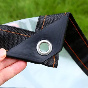 Waterproof Cover Tarp Tarpaulin Sheet ,Sunshade Net, Shade Cloth, Tarpaulinsclear Waterproof Heavy Duty with Eyelets Ground Sheet Covers Plant Shed for Outdoor Garden Camping Patio 120G/㎡,E,2*5