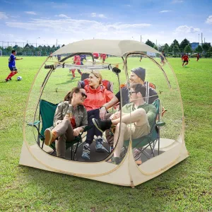 Weather Proof Sports Tent, 1-6 Person Pop-Up Bubble Tent Portable for Watching Sports Events Outside, Camping, and Fishing