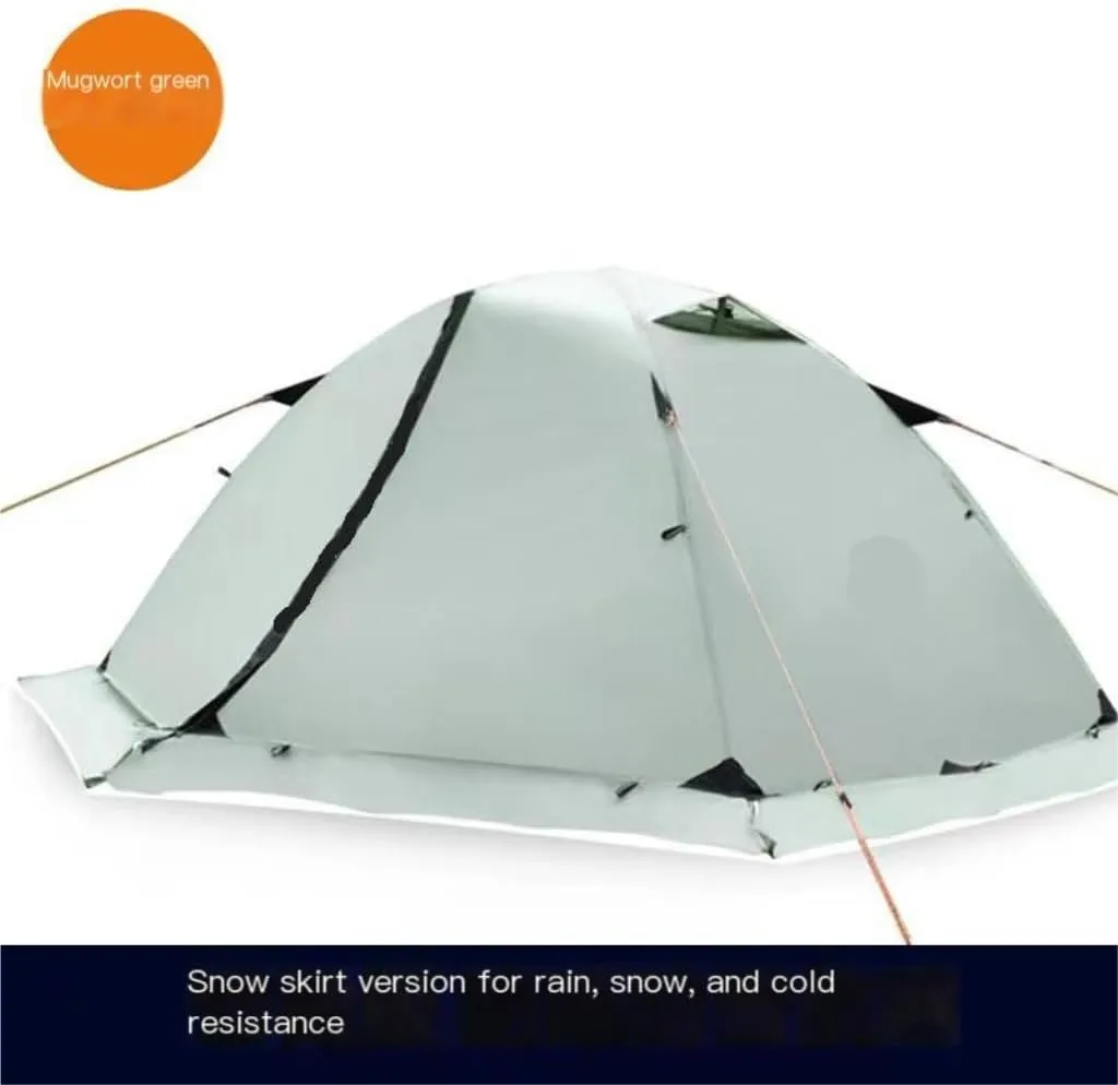 Weatherproof Tents Outdoor Tent Double-Layer Warm and Rainproof Mountaineering Hiking Tent Aluminum Pole Outdoor Camping Tent Camping and Hiking Tents