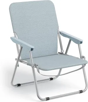 Wide Seat Folding Beach Chair, Outdoor Camping Chairs for Adults, Patio Lawn Webbed Chair for Camping, Yard, Garden Dining, Picnic, BBQ