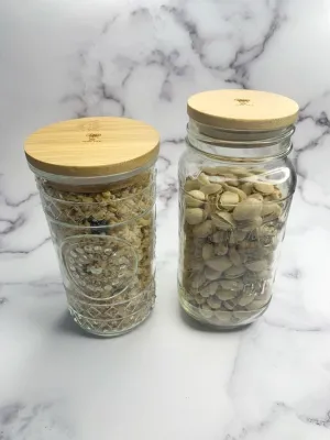 WIDE Solid Bamboo Mason Jar Lids