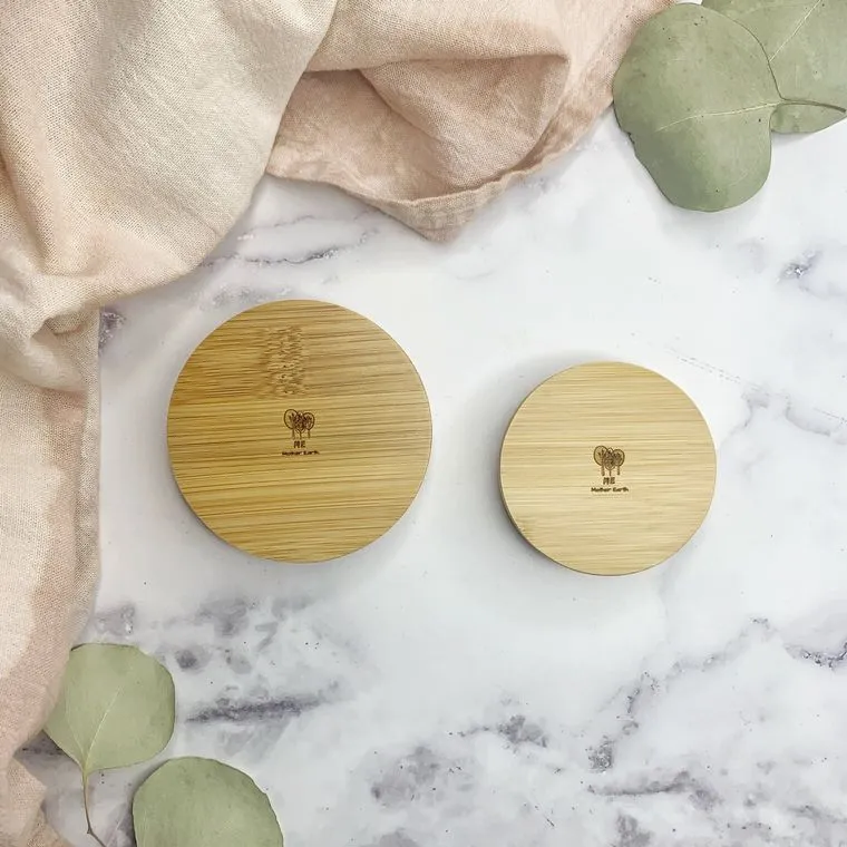 WIDE Solid Bamboo Mason Jar Lids