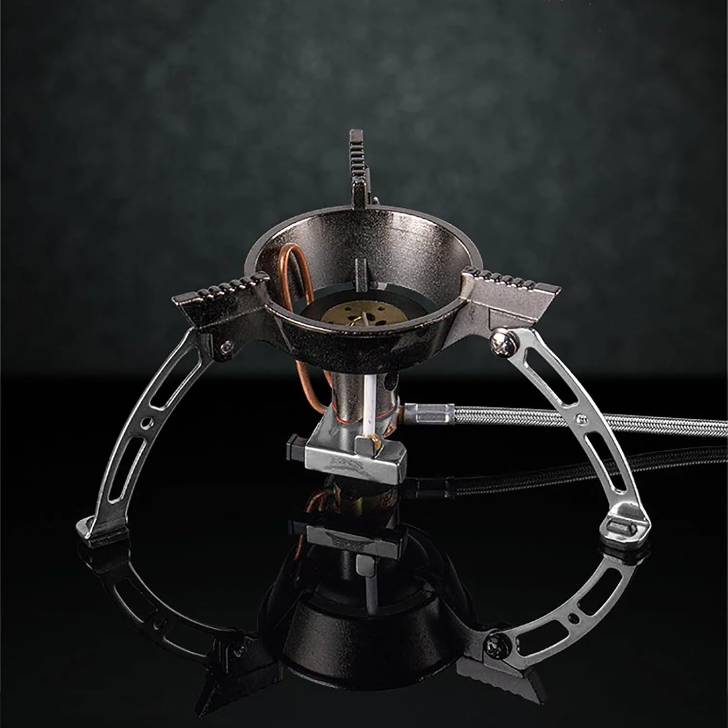 Windproof Mini Stove, 1940W Foldable Backpacking Stove Burner, Portable Camping Gas Stove with Piezo Ignition & Carry Case for Camping Hiking Picnic Outdoor Cooking Burner
