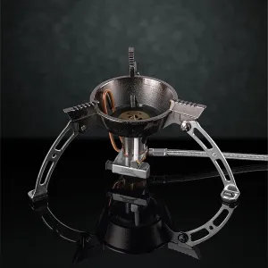 Windproof Mini Stove, 1940W Foldable Backpacking Stove Burner, Portable Camping Gas Stove with Piezo Ignition & Carry Case for Camping Hiking Picnic Outdoor Cooking Burner