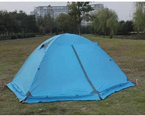 Winter Tent with Snow Skirt!2-3Persons Aluminum Pole Double Layer 2Doors Windproof Big Rain Proof Professional Camping Tent (Color : E) (D One Size)