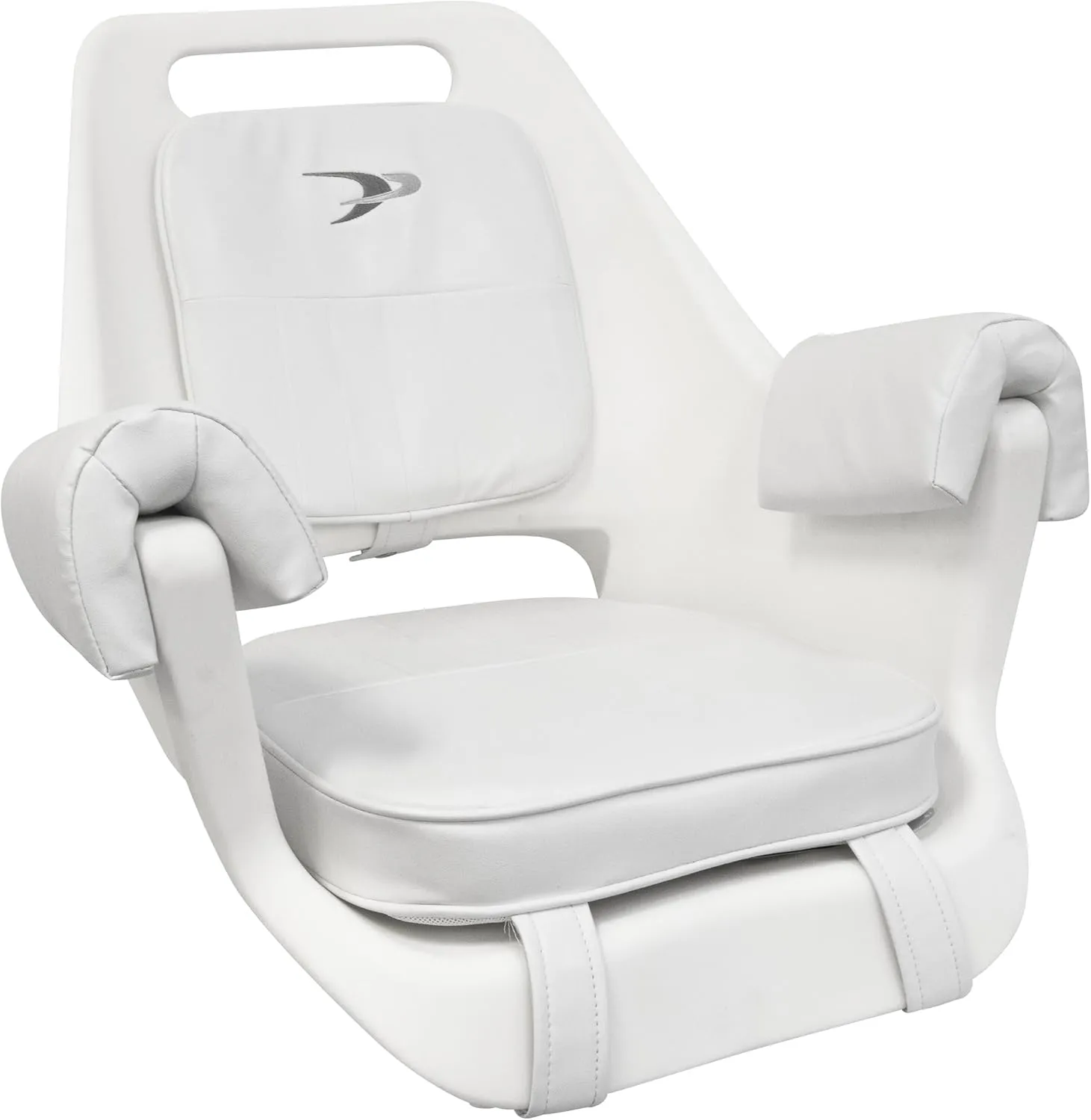 Wise 8WD007-3-710 Deluxe Pilot Chair with Cushions and Mounting Plate, White