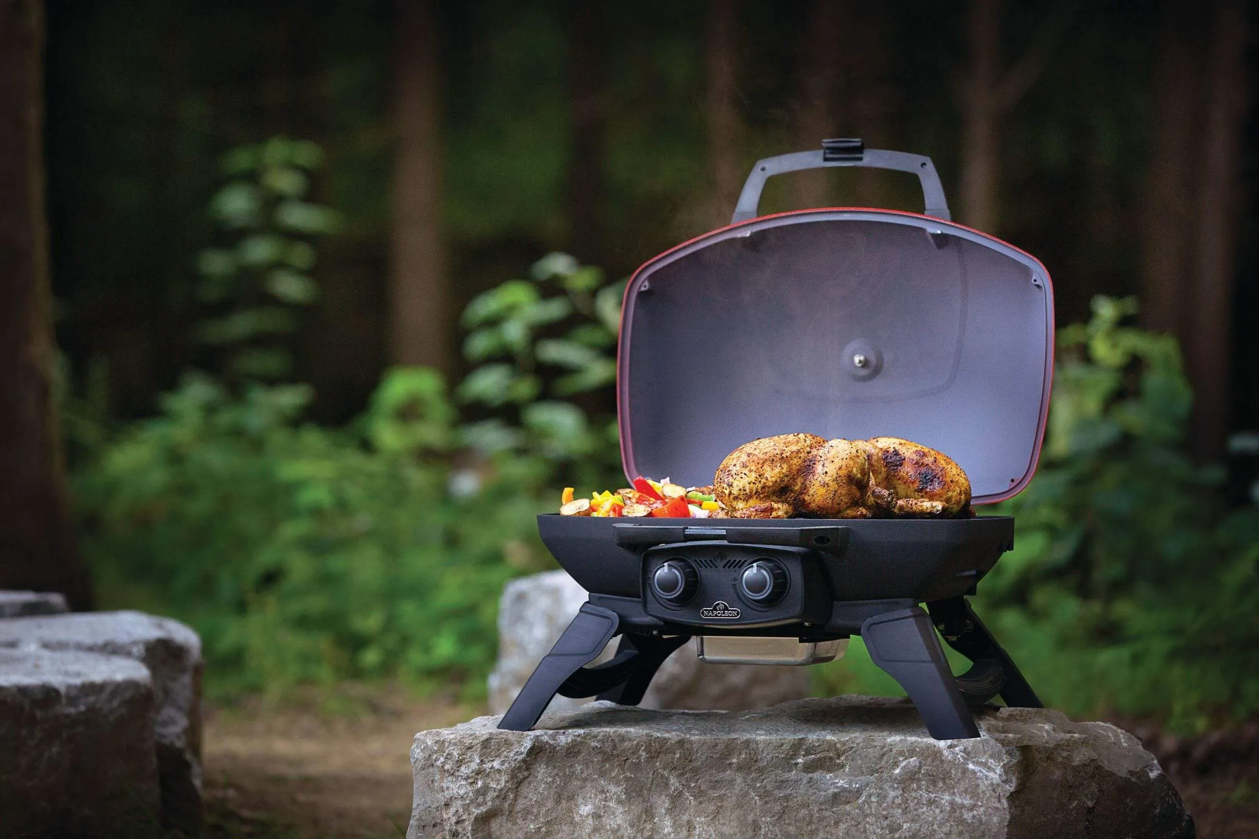 with BBQ Portable Napoleon TravelQ (Red) Propane Fashionable Griddle 285 Valentine's Day discount