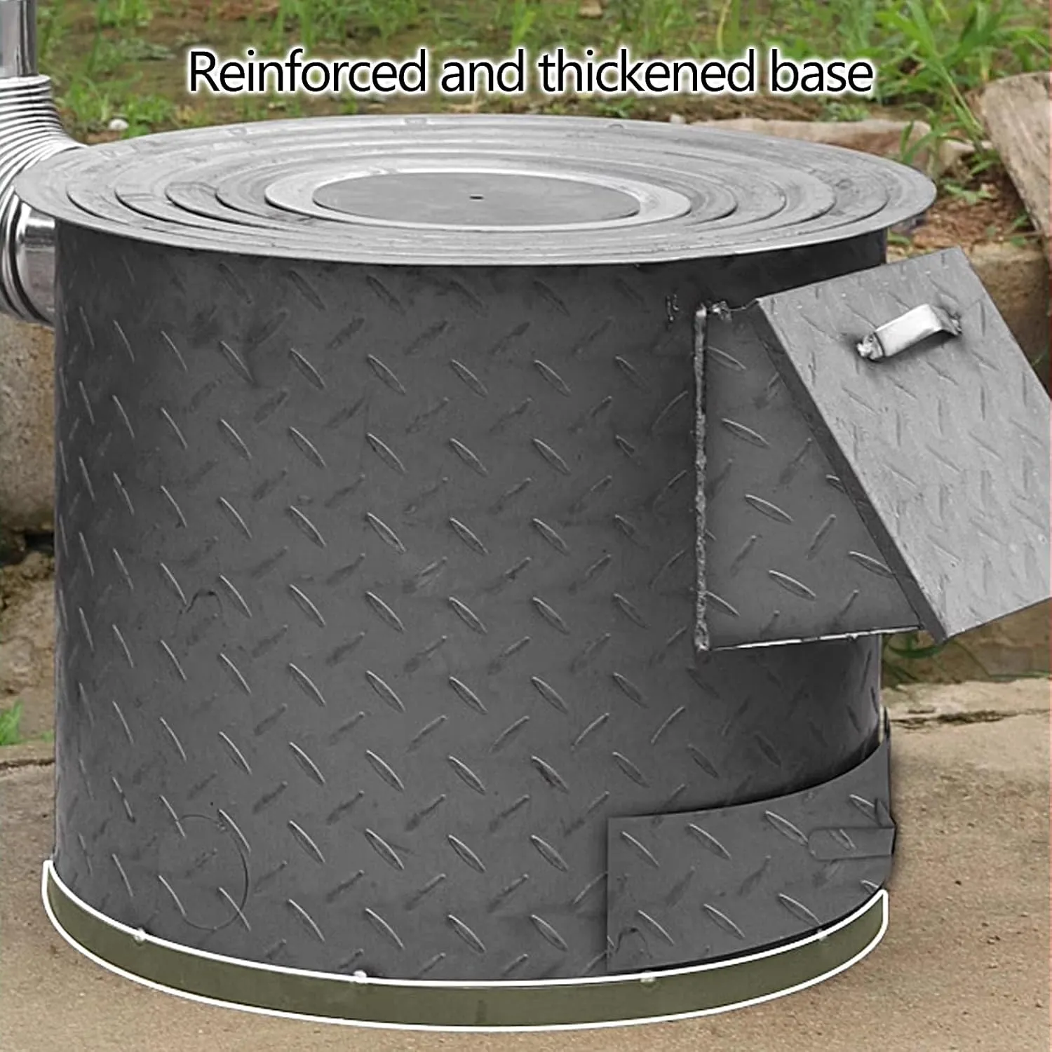 Wood Burning Stove Indoor, Camping Stoves Portable with Chimney Pipe, Load Capacity 500kg, 2.7mm Thickened Steel Plate for Cooking and Heating(35 * 35 * 40cm)