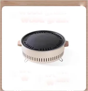 XCHEN BBQ stove outdoor barbecue household grill pan stove camping barbecue pot barbecue rack camping equipment portable, White, 159357