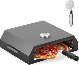 YITAHOME Pizza Oven for Grill, Grill Top Pizza Oven with Pizza Peel & Pizza Cutter, Portable Outdoor Pizza Maker with Thermometer for Charcoal Grill, Gas Grill, Propane Grill