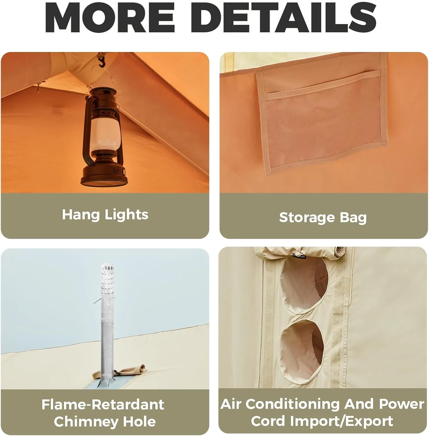 YOLENY Inflatable Tents for Camping, 4/6/8/10/12 Person Tent with TPU Skylight, Mesh Windows, Stove Jack & Pump, Easy Setup 4 Season Glamping Tent, Waterproof & Windproof