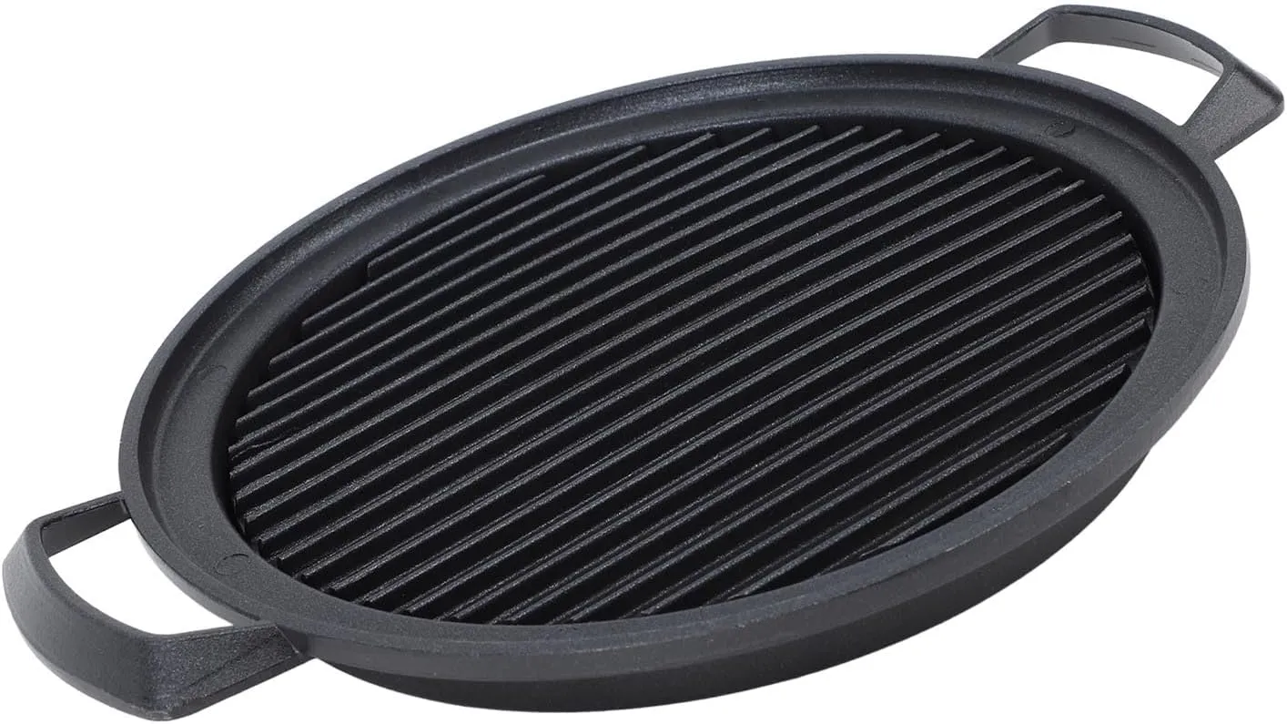 Yosoo Japanese Style BBQ Grill Multi Functional Portable Charcoal Grill for Camping, Picnics - Aluminum Alloy Material (Large Circle)