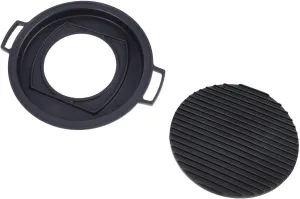 Yosoo Japanese Style BBQ Grill Multi Functional Portable Charcoal Grill for Camping, Picnics - Aluminum Alloy Material (Large Circle)