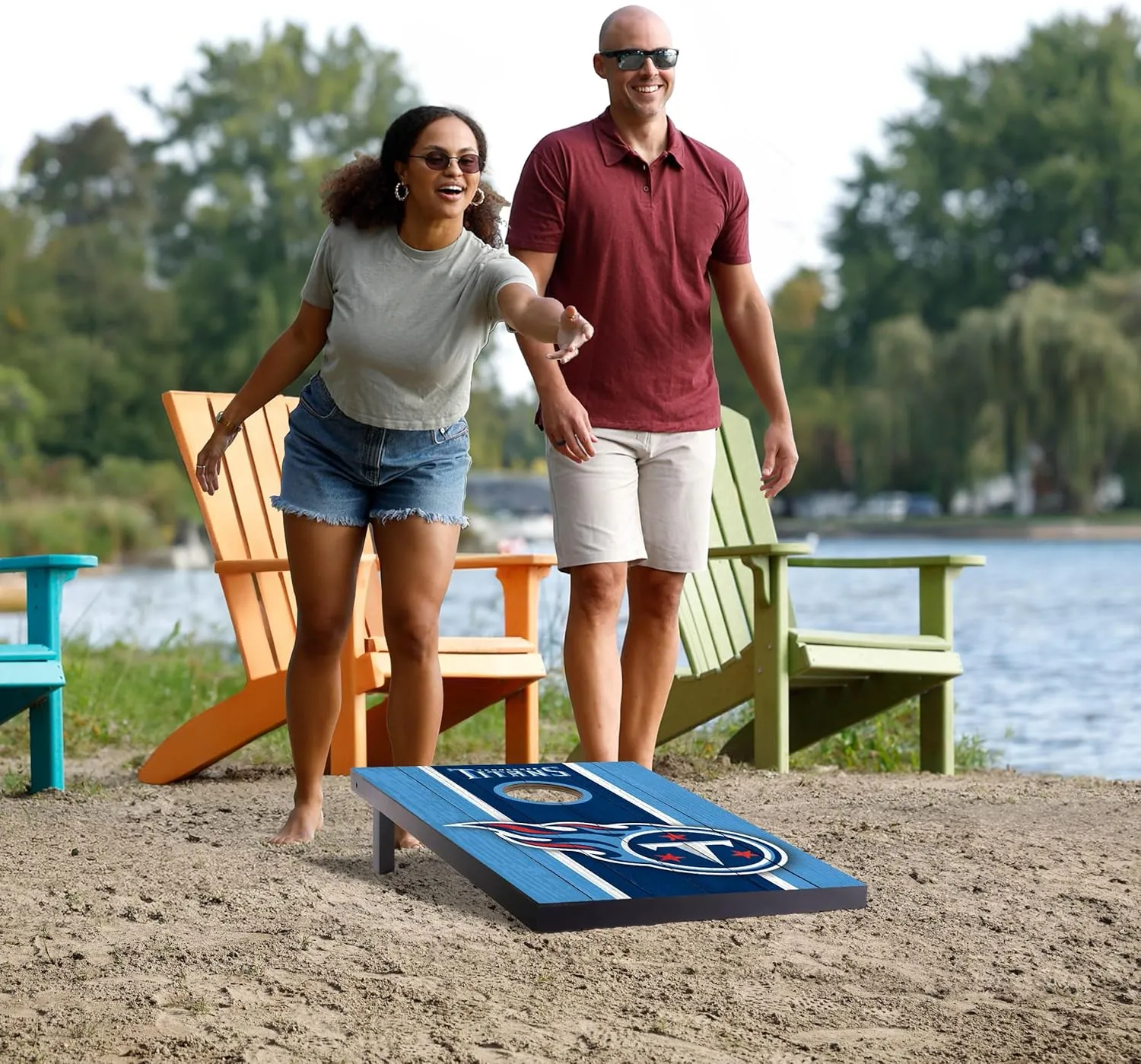 YouTheFan NFL 2' x 3' Portable Cornhole Game with Logo Bags