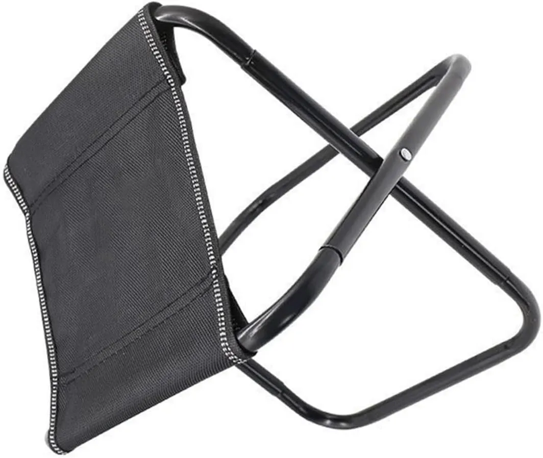 Zerodeko Camping Stool Outdoor Chairs Stool for Fishing Folding Stool Foldable Stool Camping Chair Small Chair Fold up Chair Outdoor Stool Portable Stools Foldable Chair Black Canvas